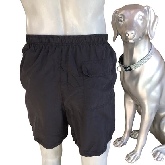 L.L. Bean  Black Swim Trunk Shorts with Pocket Men's Size XL - Picture 1 of 8